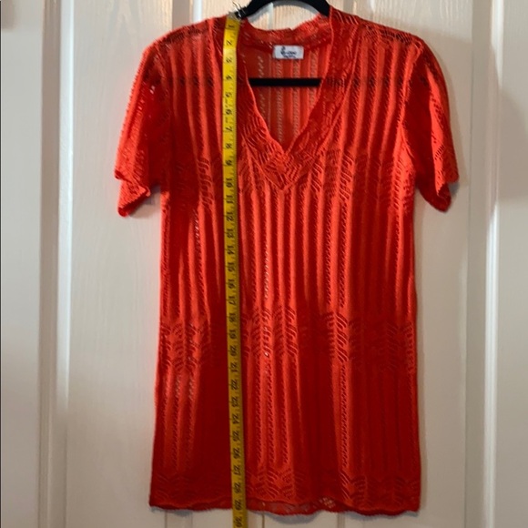 Woman knit blouse size M orange - Picture 5 of 10